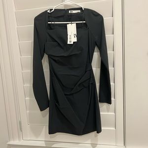 black zara mini dress